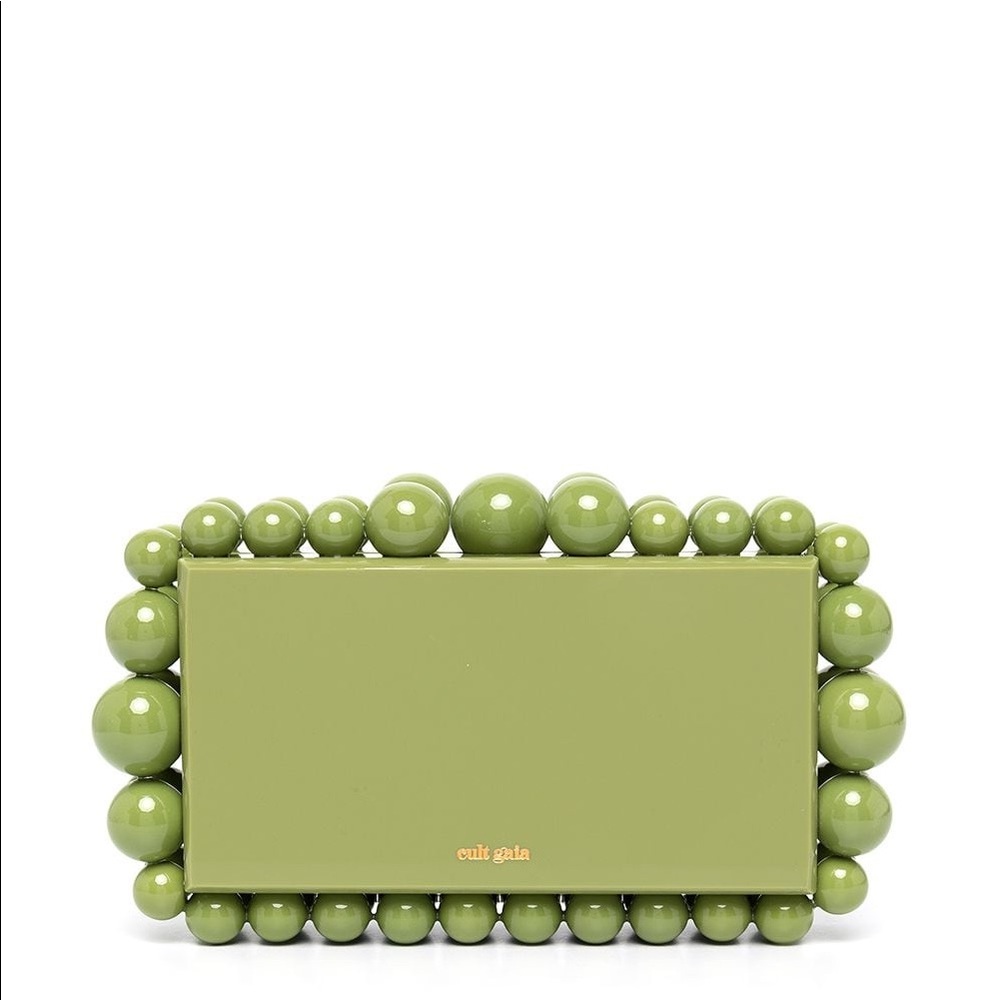 NWT Green Eos Acrylic Clutch